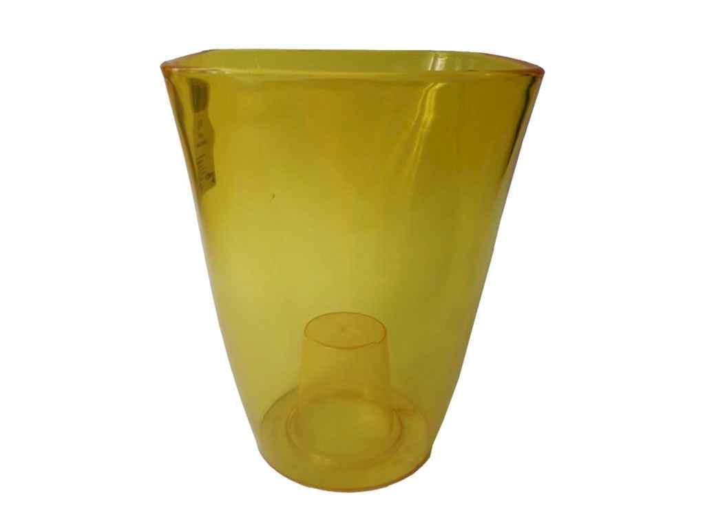 Горшок для цветов Lamela 1,2 л Флора Желтый/Прозрачный (798639) - фото 1