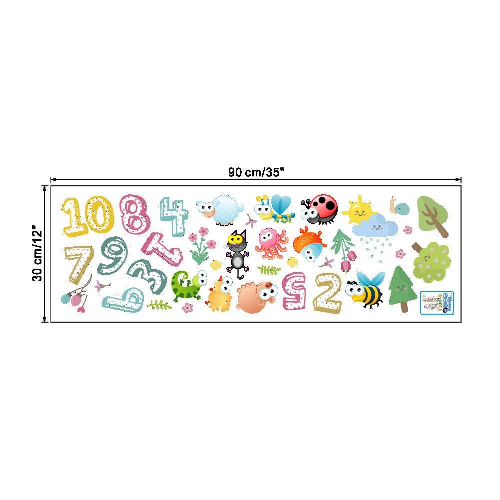 Наклейка детская на стену Green Life Цифры 81х69 см (ZY1035) - фото 4 Наклейка детская на стену Green Life Цифры 81х69 см (ZY1035) - фото 4