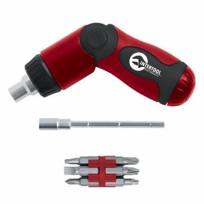 Викрутка переломна реверсивна з комплектом насадок Intertool VT-1014 14 пр.