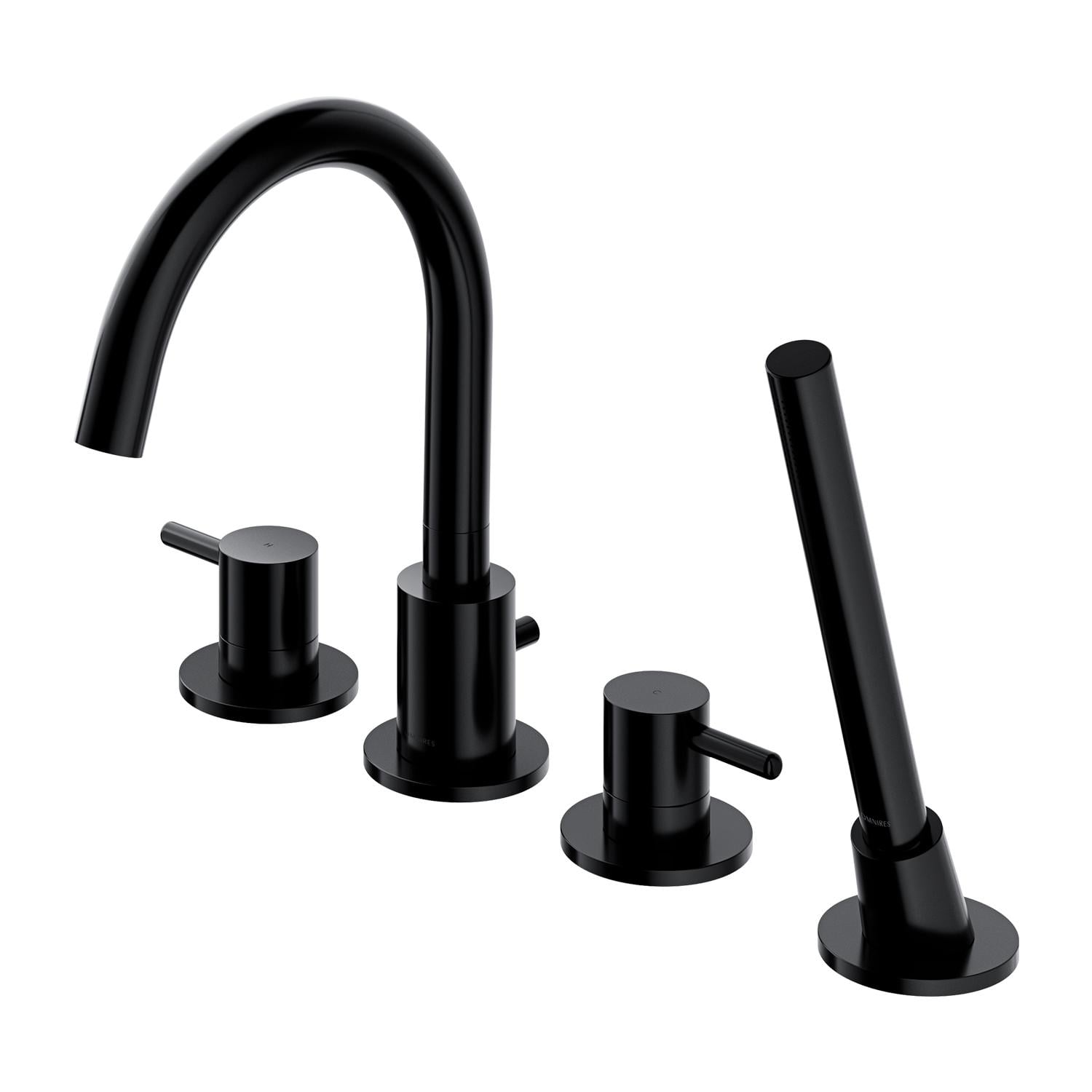 Смеситель на борт ванны Omnires Y Y1232BL на четыре отверстия Черный (169336)