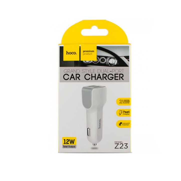 Зарядное устройство автомобильное Hoco Z23 USB 2.4 A 12 W (t7552) - фото 3 Зарядное устройство автомобильное Hoco Z23 USB 2.4 A 12 W (t7552) - фото 3