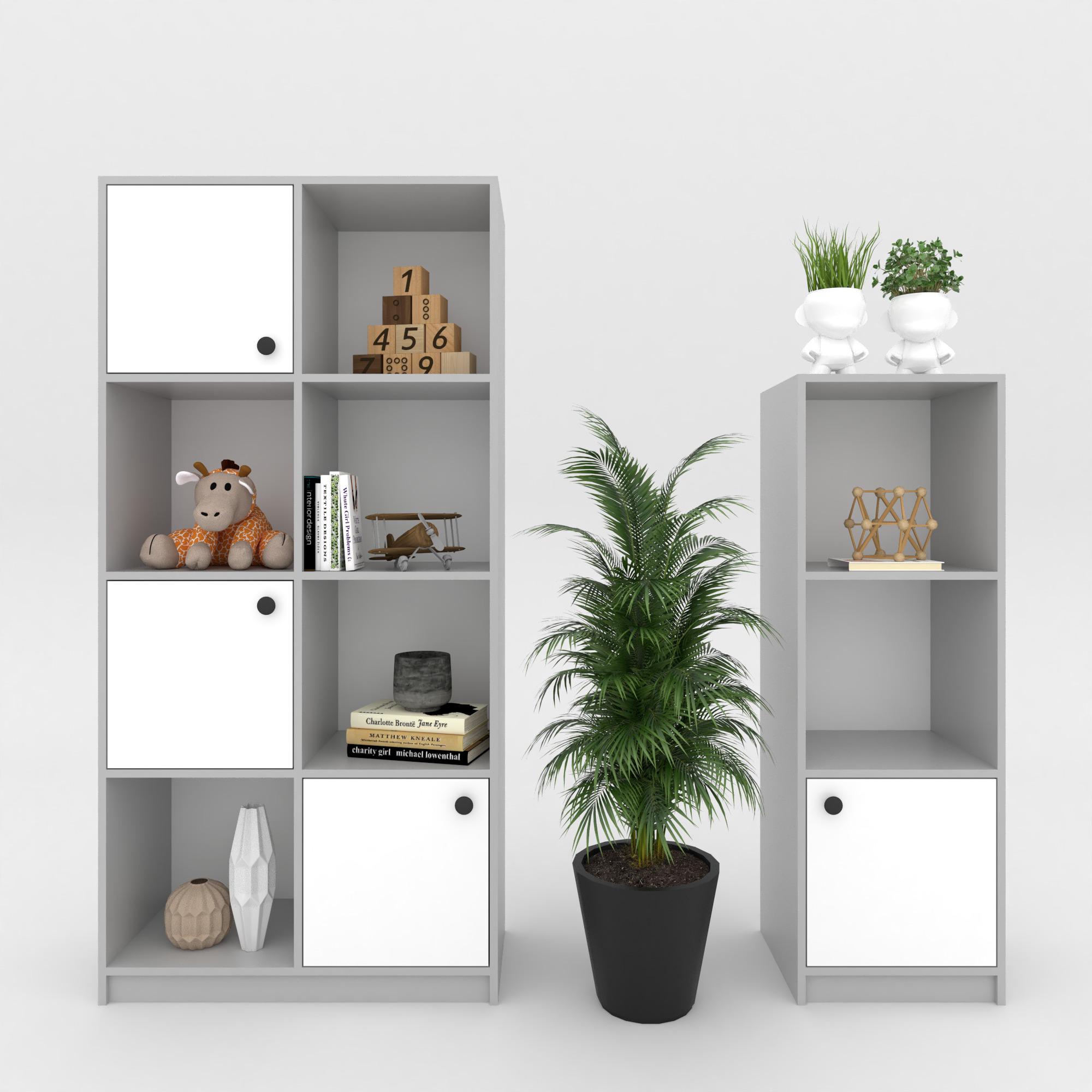 Стеллаж детский Chess с полками 1660х1200х350 мм Белый/Серый - фото 2