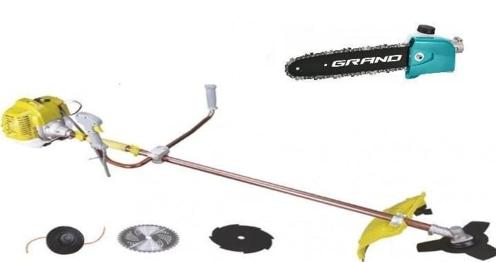 Бензокоса ELTOS БГ-5500 ремінь/ножі 3Т-8Т-40Т/зубчаста фреза з переможною напайкою/котушка з ліскою/насадка висоторіз/шина 300 мм (24517142)