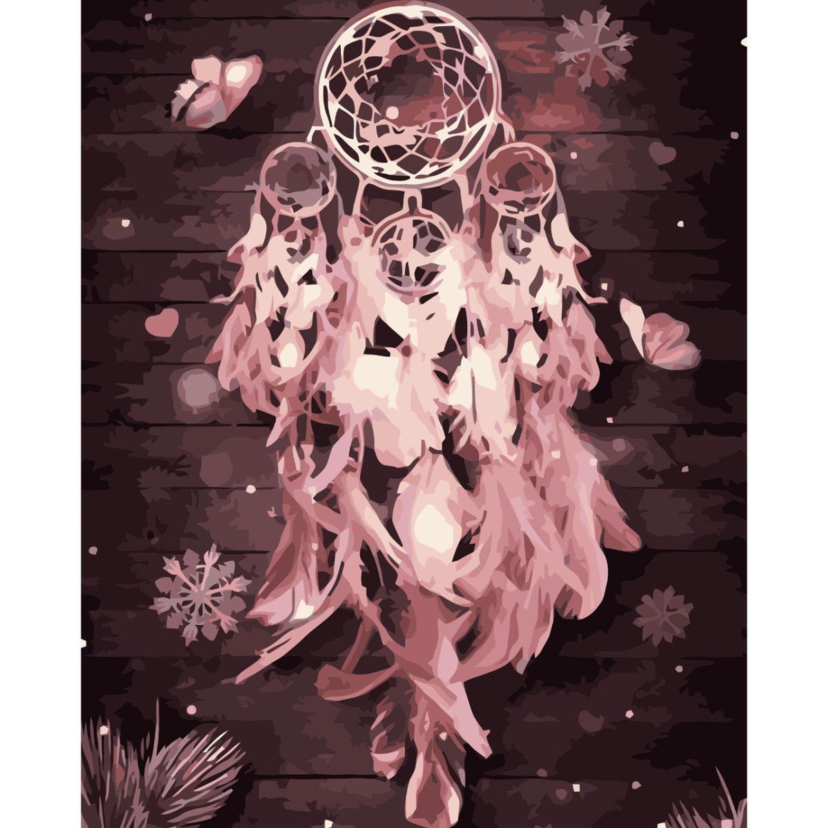 Картина по номерам Strateg Премиум Ловец снов с лаком 40х50 см (VA-3739)