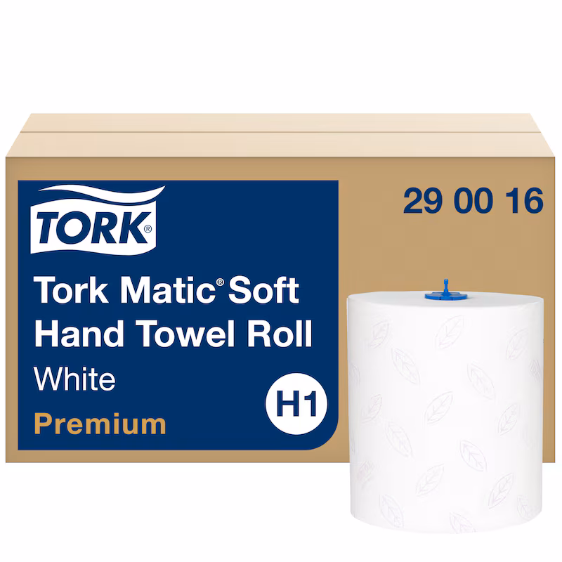 Полотенца для рук в рулонах мягкие Tork Matic Premium система H1 2 слоя 100 м (290016)