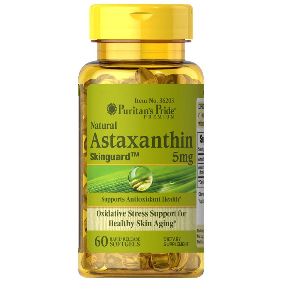 Натуральна добавка Puritan's Pride Astaxanthin 5 мг 60 капс. (8850)