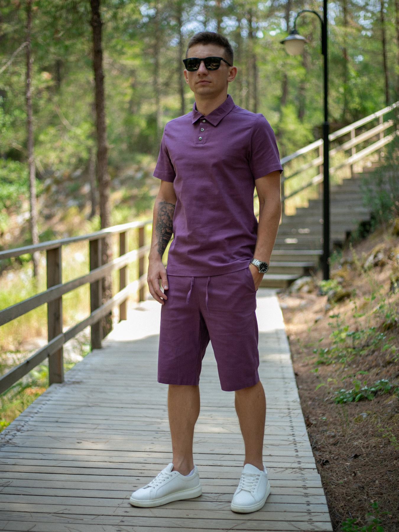 Костюм мужской Flax Intruder льняной S Фиолетовый (1624351714/3/1) - фото 1 Костюм мужской Flax Intruder льняной S Фиолетовый (1624351714/3/1) - фото 1