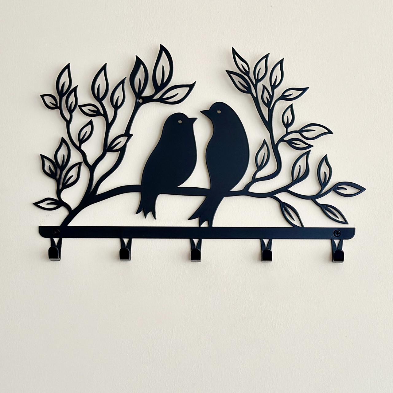 Вешалка для одежды и аксессуаров Птички 5 крючков ширина основания для крючков 25 см (27022517S)