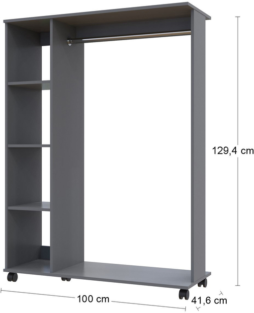 Гардеробна стійка Doros Д1 Графіт (41510078) - фото 3 Гардеробна стійка Doros Д1 Графіт (41510078) - фото 3