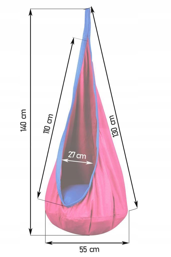Кресло-качели подвесные NEO-SPORT кокон и подушка Розовый (110003) - фото 6