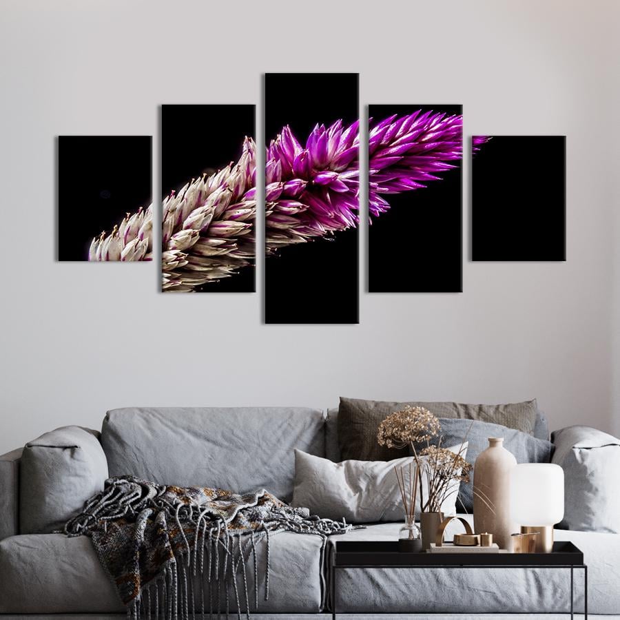 Картина на холсте Красивый цветущий фиолетовый колос 187x94 см (813-52)
