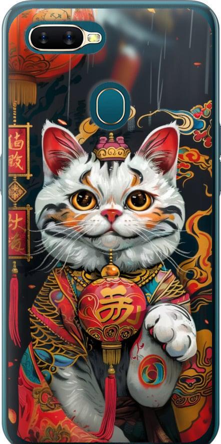 Чехол на Oppo A12 China Cat v2 (6135t-2557-42517)