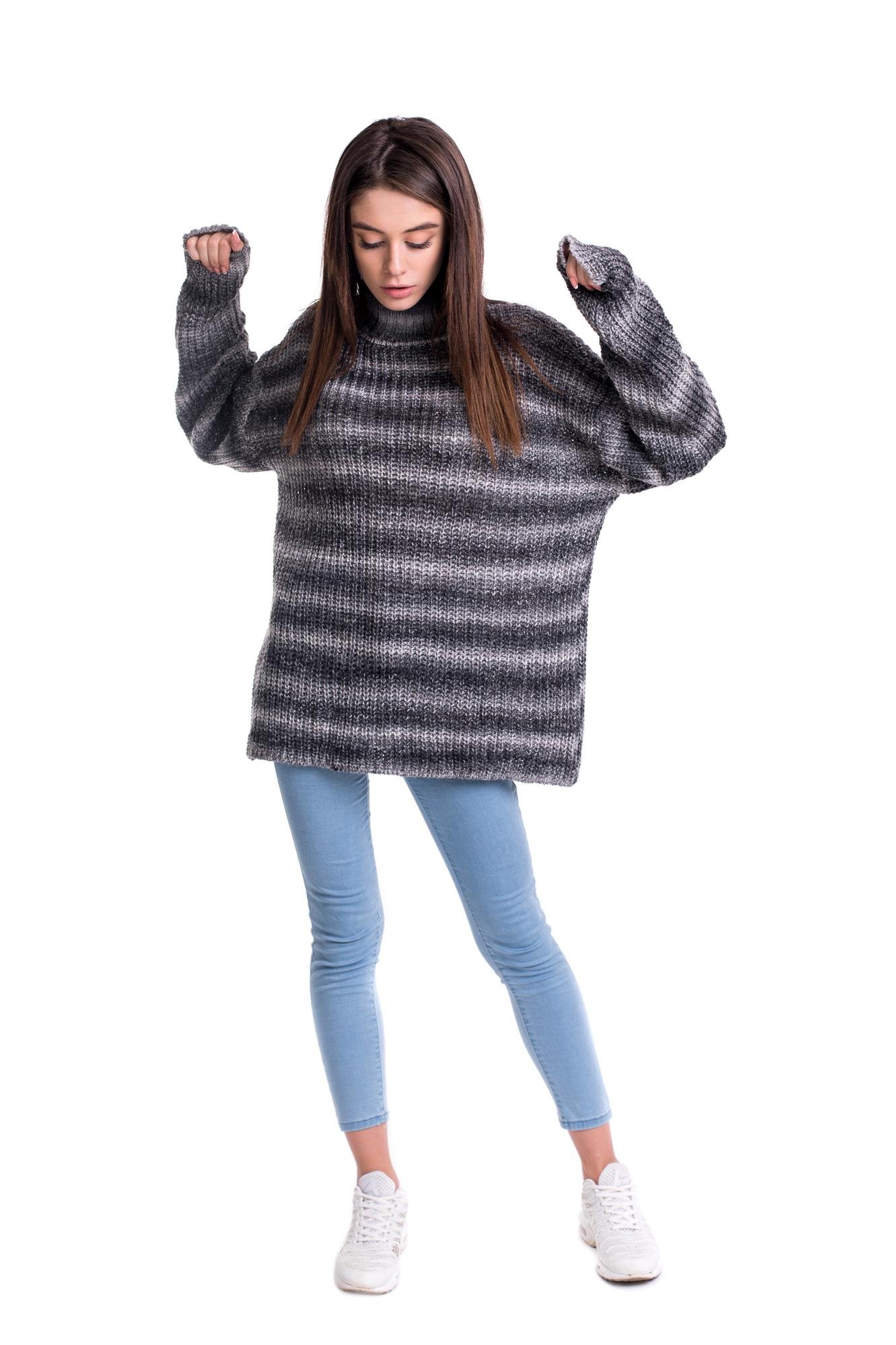 Женский свитер Bakhur oversize Серый меланж (3167)