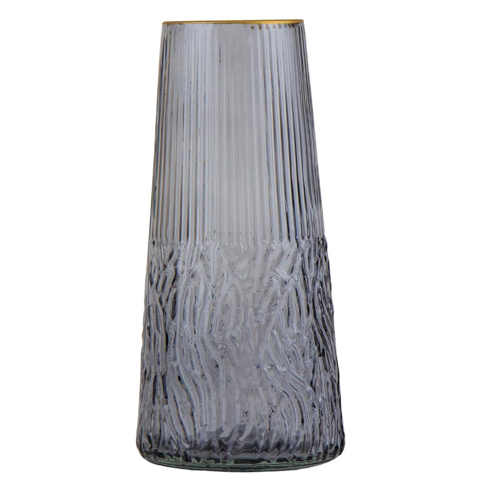 Ваза стеклянная Elisey Солнечная Арфа 21,5 см Серый (9049-010)