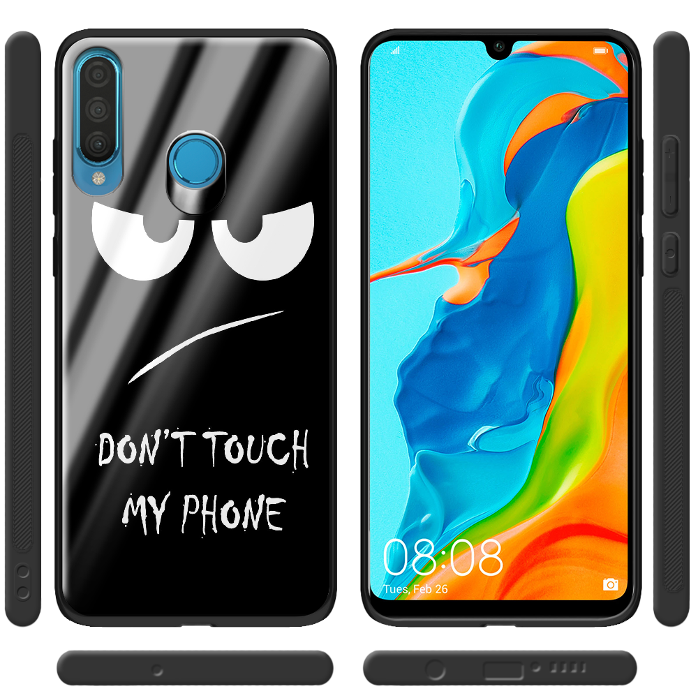 Чехол Boxface Huawei P30 Lite Don't Touch my Phone Черный силикон со стеклом (36871-up535-37728) - фото 2