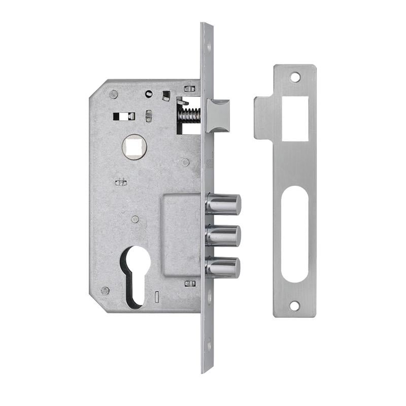 Комплект врізного замка з ручками SIBA Saros 62 мм, матовий нікель/хром (А34 3К 22 07 SET) - фото 2 Комплект врізного замка з ручками SIBA Saros 62 мм, матовий нікель/хром (А34 3К 22 07 SET) - фото 2