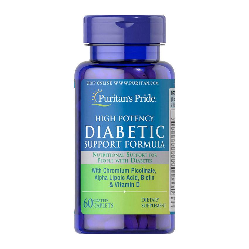 Комплекс для поддержания уровня сахара Puritan's Pride Diabetic High Potency Support Formula 60 капс. (09366-01) Комплекс для поддержания уровня сахара Puritan's Pride Diabetic High Potency Support Formula 60 капс. (09366-01)