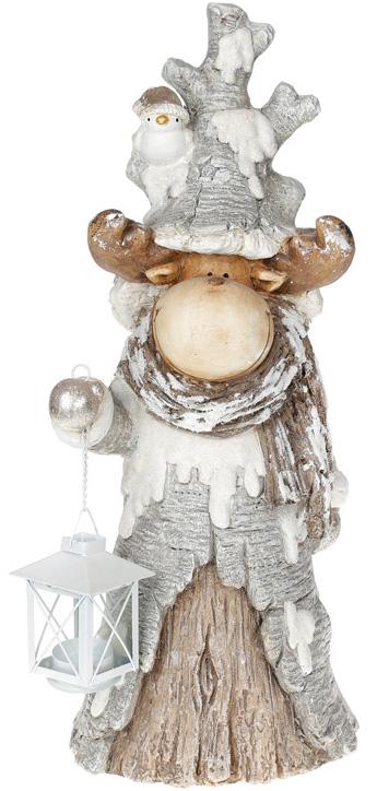 Статуэтка декоративная Лось с фонариком 52,8 см керамика (BD-711-258)