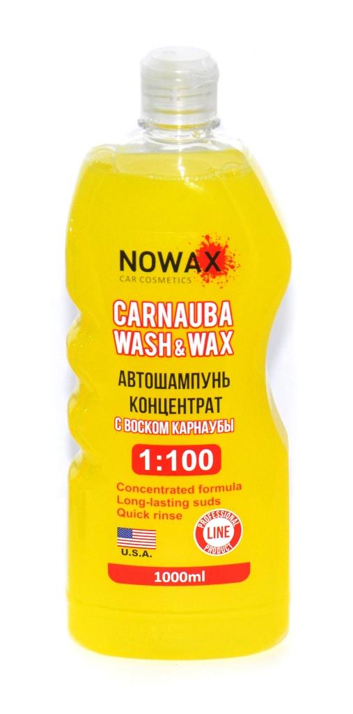 Автошампунь Nowax Carnauba Wash&Wax концентрат карнаубський віск 1 л (NX01100) - фото 1