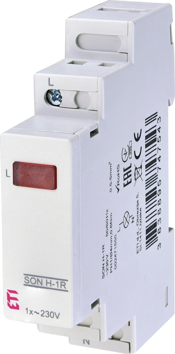 Однофазний індикатор наявності напруги ETI SON H-1R LED 1x Червоний (2471550)