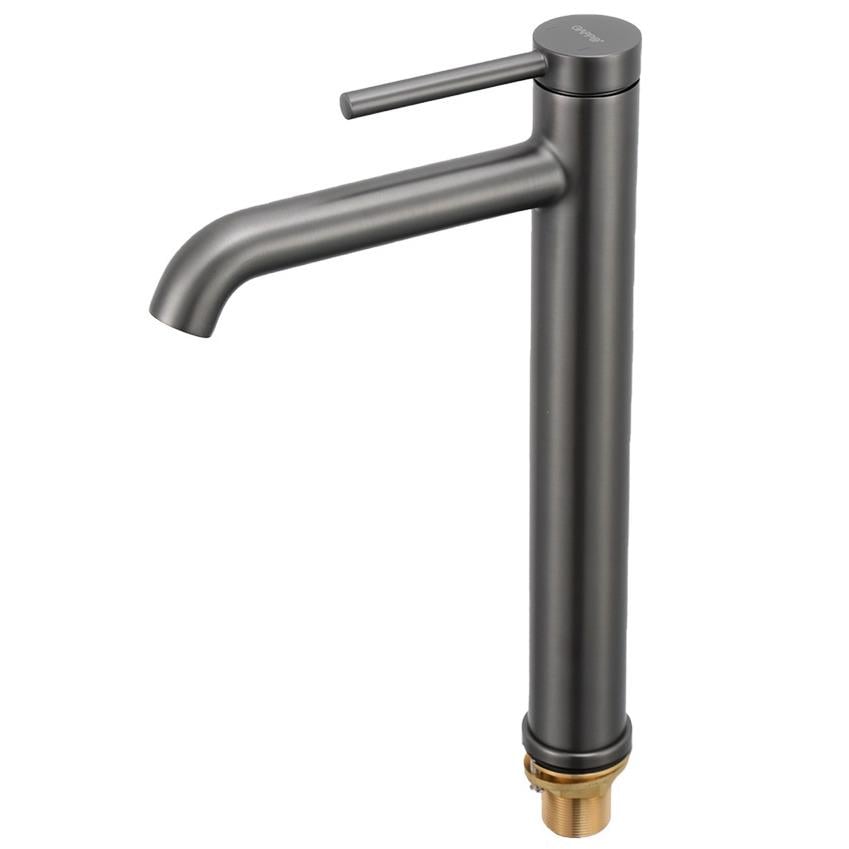 Смеситель для умывальника Gappo G1006-29 высокий однорычажный Графитовый (224534)