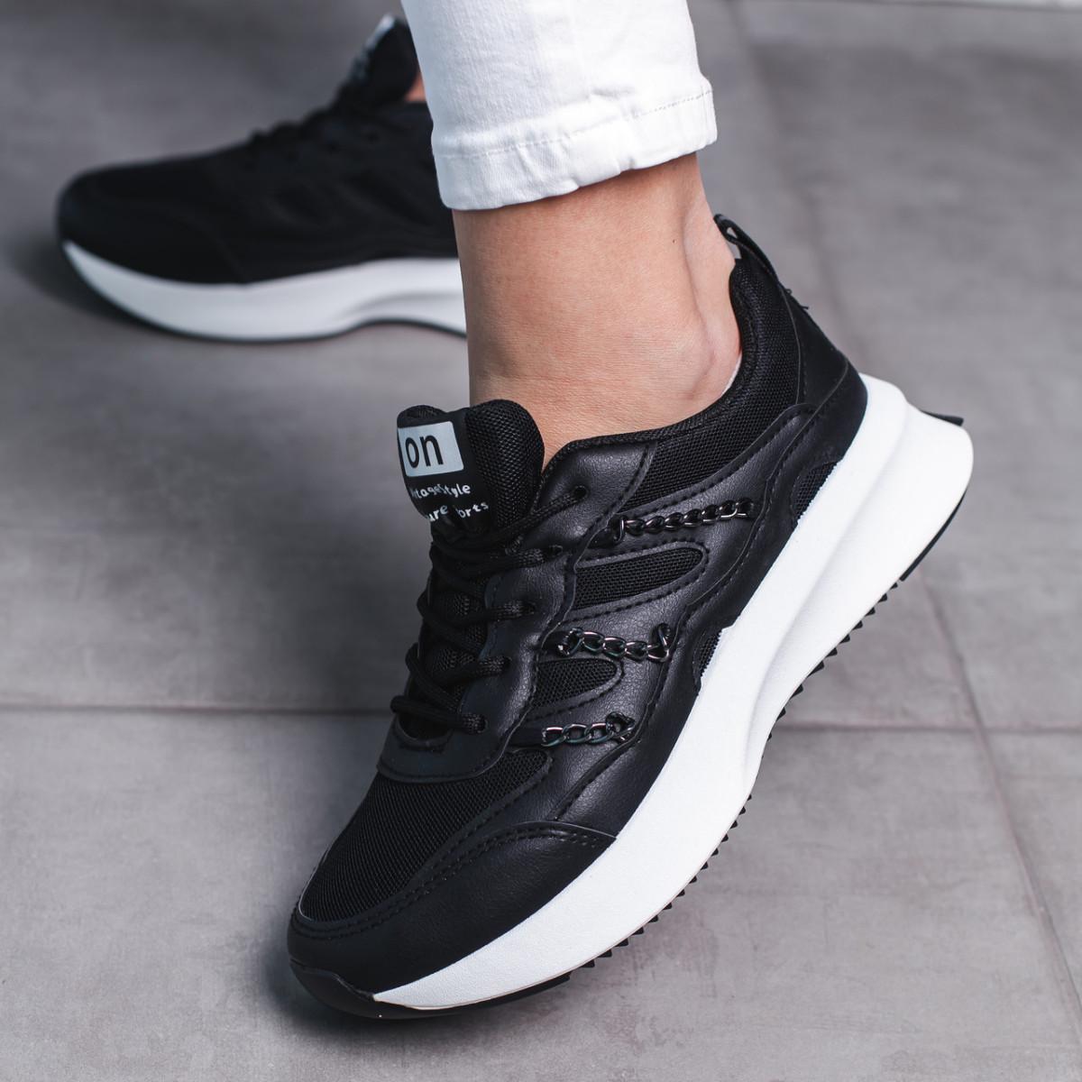 Кроссовки женские Fashion р. 38 24 см Черный (3504)