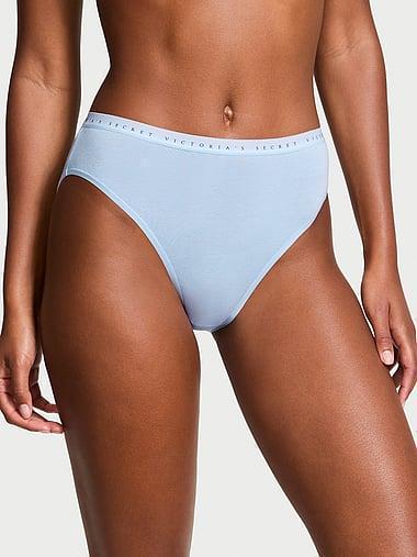 Трусики женские Victoria's Secret Stretch Cotton High-Leg Brief S Голубой (2288642452)