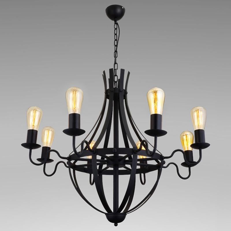 Люстра подвесная свечи Light House ES-15917/8 Черный (9639)