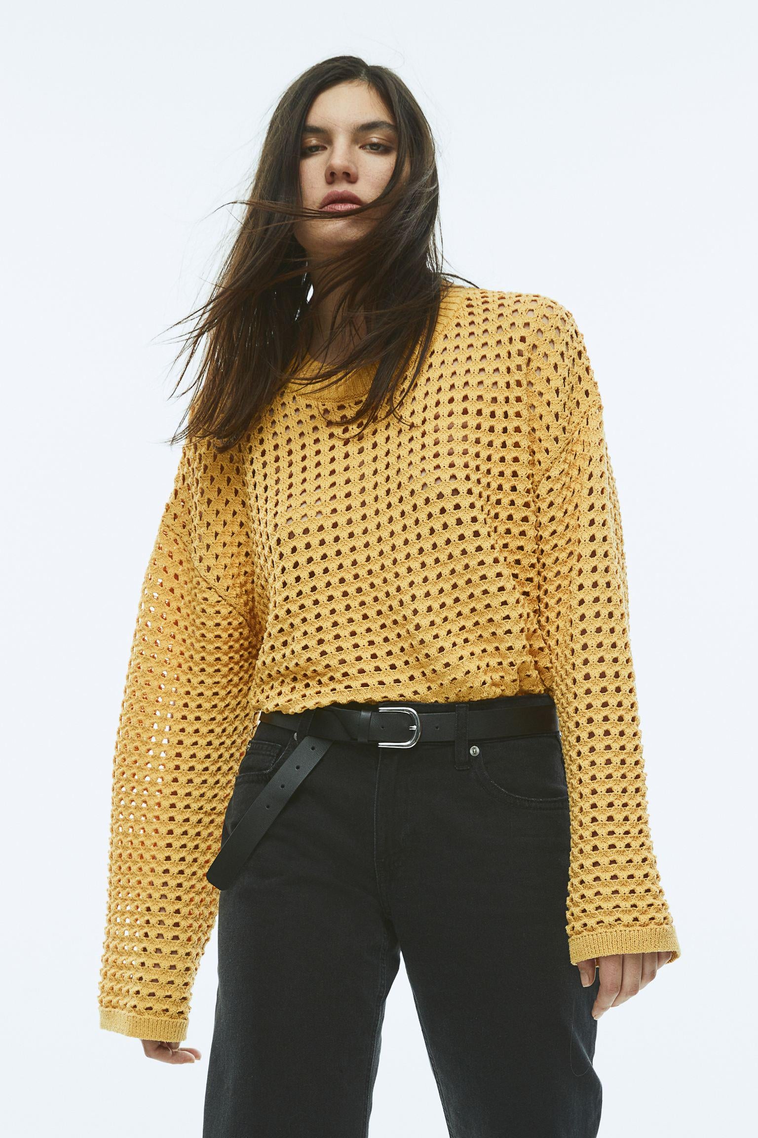 Джемпер H&M XS Гірчичний (XXPP30811350957)