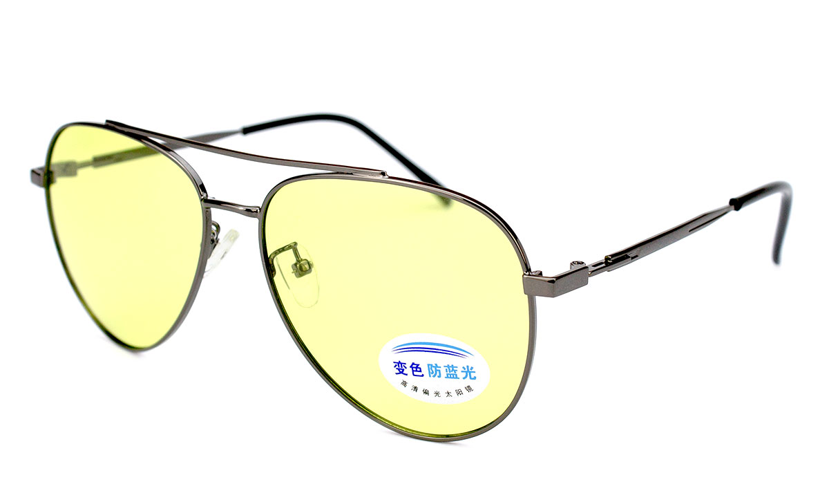 Окуляри чоловічі антифара Viscap 8395-C1-1 з металевою оправою на широке обличчя Сріблястий (40476)