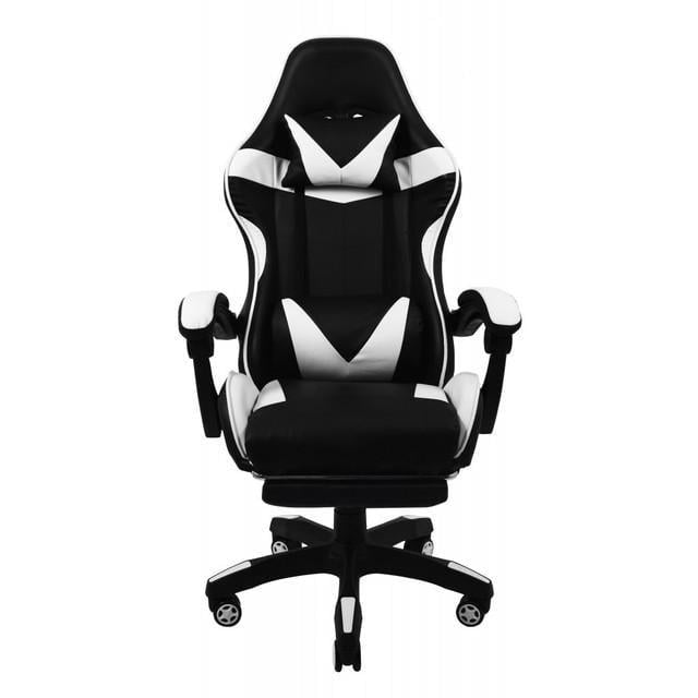 Кресло компьютерное офисное Bonro B-810 с подставкой для ног Белый (42300048)