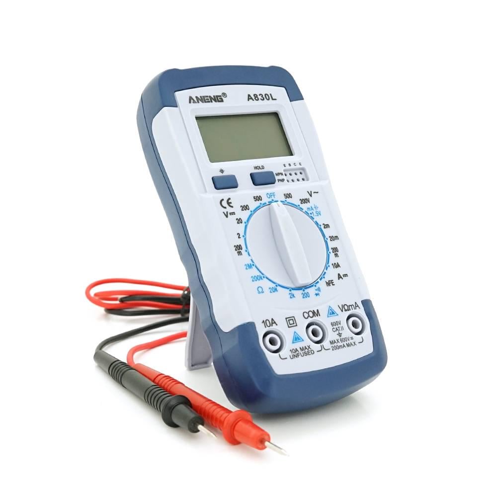 Мультиметр ANENG AN-A830L вимірювання V DC/V AC/A DC/A AC/Ω/C/F/hFE/°C (32288)