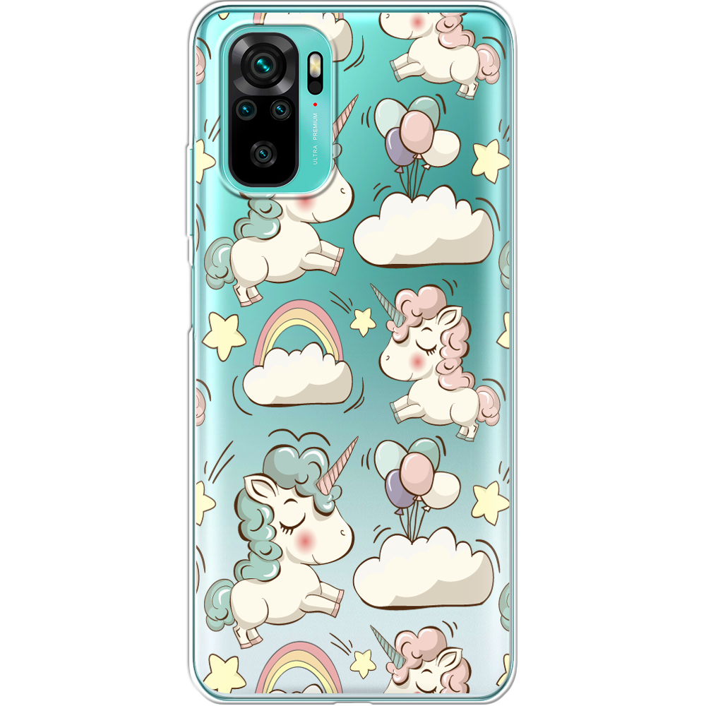 Чехол BoxFace Xiaomi Redmi Note 10 Unicorns Прозрачный силикон (42029-cc2-42029)
