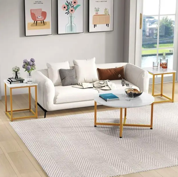 Комплект журнальних столиків Costway Lumen 3 шт. (4746) - фото 5 Комплект журнальних столиків Costway Lumen 3 шт. (4746) - фото 5