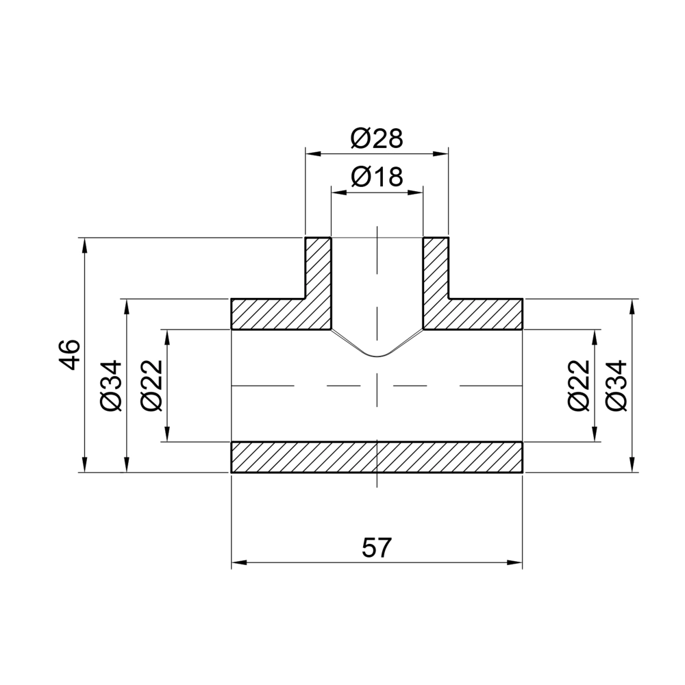 Тройник из полипропилена Thermo Alliance 25х20х25 мм (20770725) - фото 2