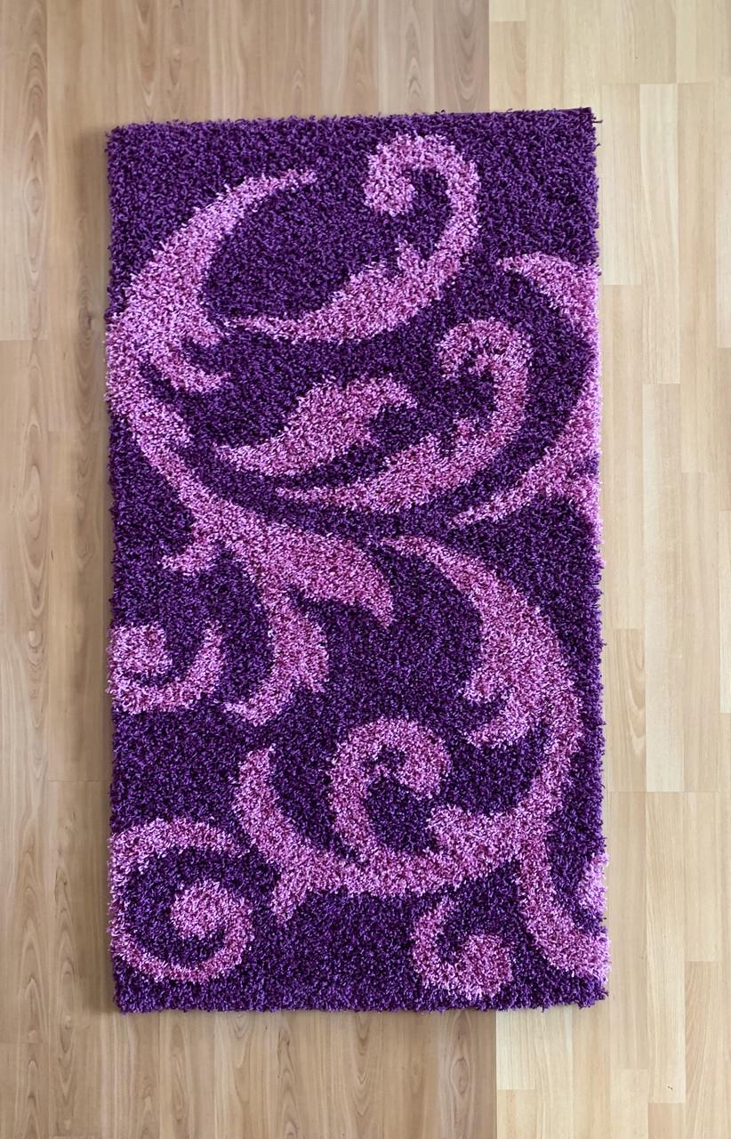 Ковер овальный высоковорсовый мягкий гипоаллергенный 200х300 см Purple (9161A)