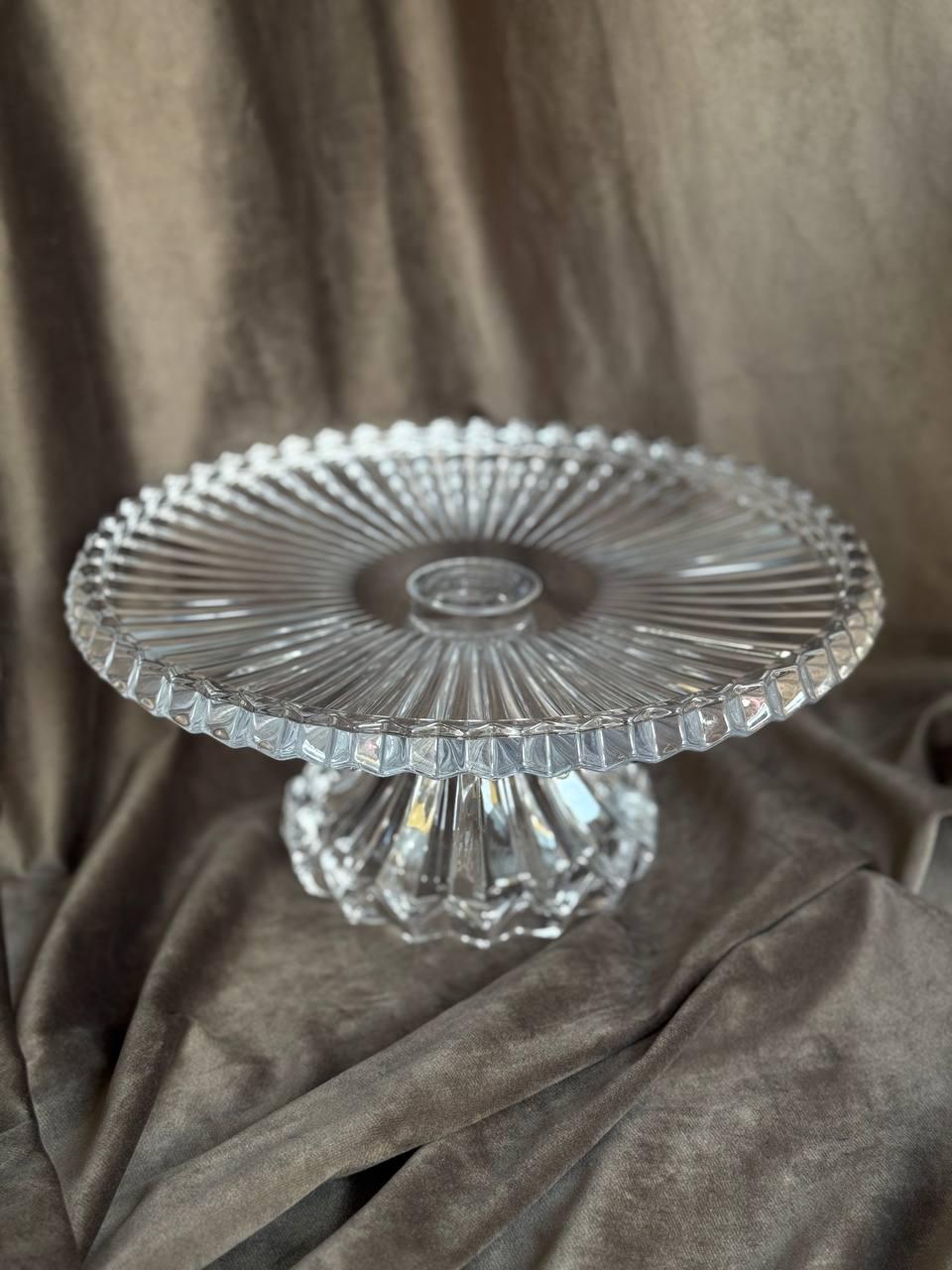 Тортовщица на ножке YIWU Nordic из хрустального стекла Прозрачный (HP-19-138) - фото 3 Тортовщица на ножке YIWU Nordic из хрустального стекла Прозрачный (HP-19-138) - фото 3