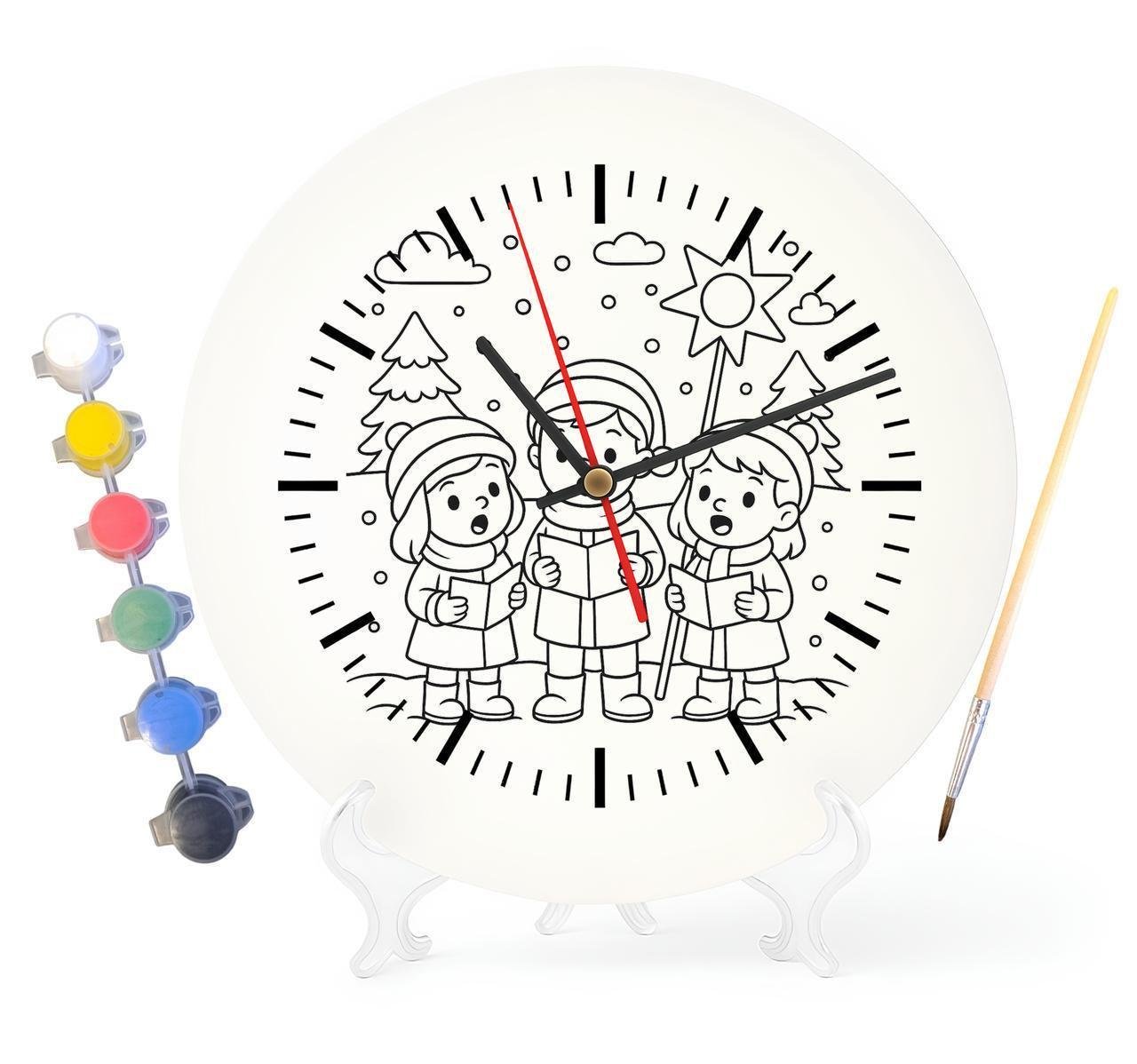 Детский набор для творчества часы раскраска Щедровочка 30 см (Г0084)