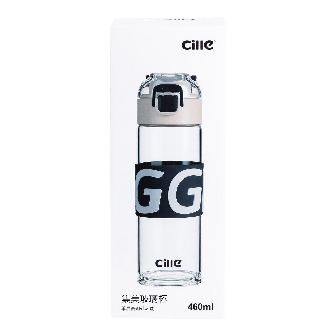 Пляшка для води скляна з пластиковою кришкою 460 мл Фіолетовий (4290) - фото 5