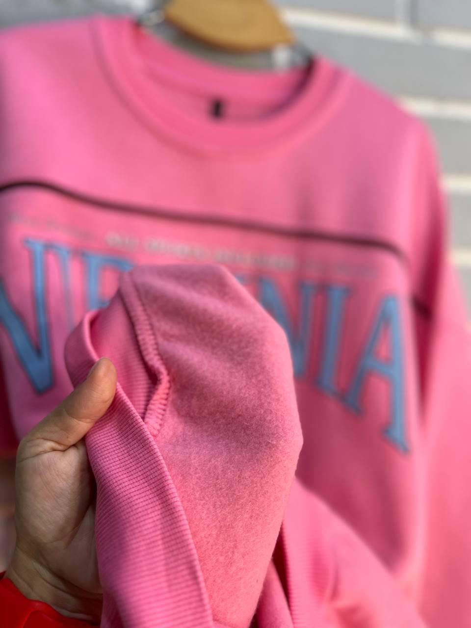 Світшот жіночий OLIVIA 2468 VIRGINIA утеплений на флісі OS Рожевий (1113) - фото 6