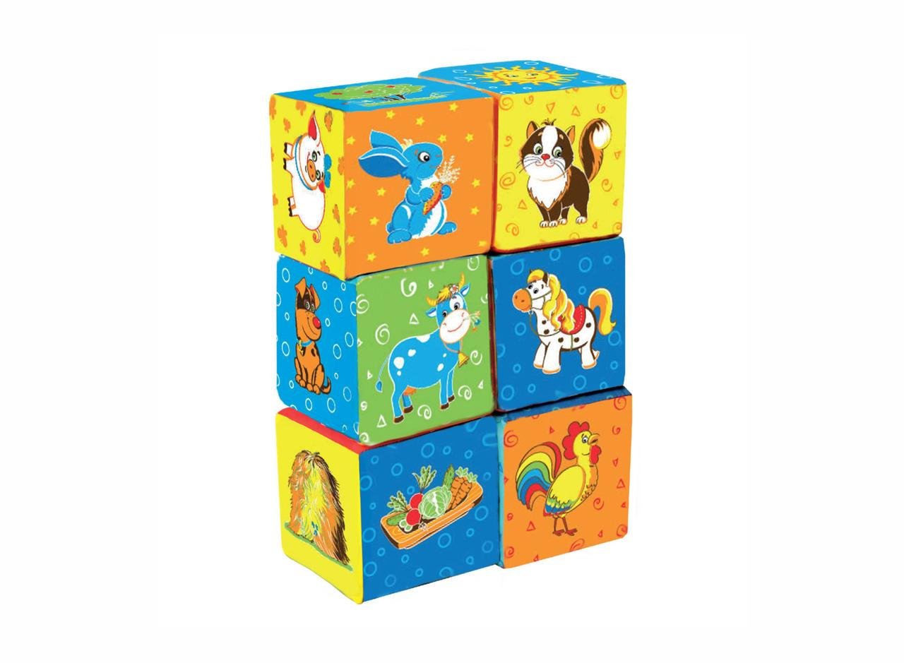 Іграшка м’яконабивна Масік Набір кубиків Ферма (МС 090601-02)