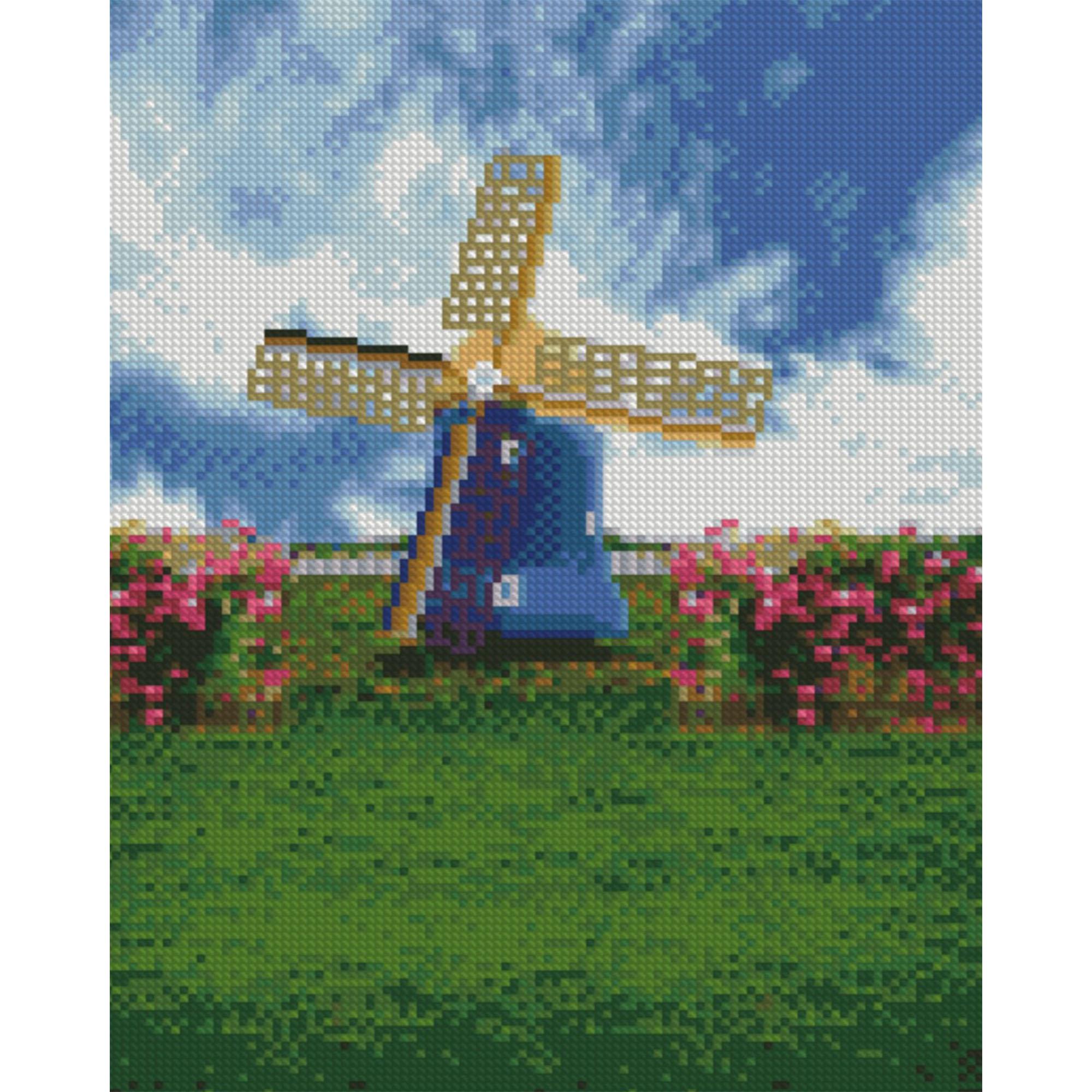 Алмазная мозаика Strateg Яркая мельница 30х40 см (Str-HX402)