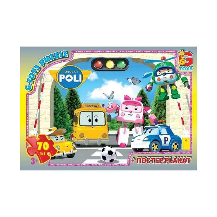 Пазлы детские картонные G-Toys Робокар Поли 70 эл. (IP-177-P-730)