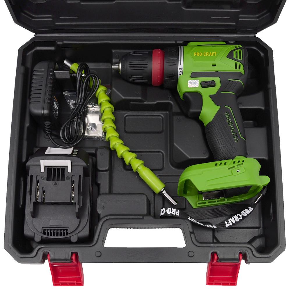 Шуруповерт акумуляторний Procraft PA18LiN DFR безщітковий 1 АКБ та з/п (001813)