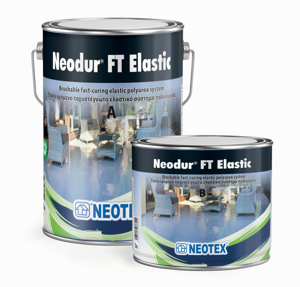 Гидроизоляция быстросохнущая полимочевина Neotex Neodur FT Elastic А+В RAL 7035 5,5 кг
