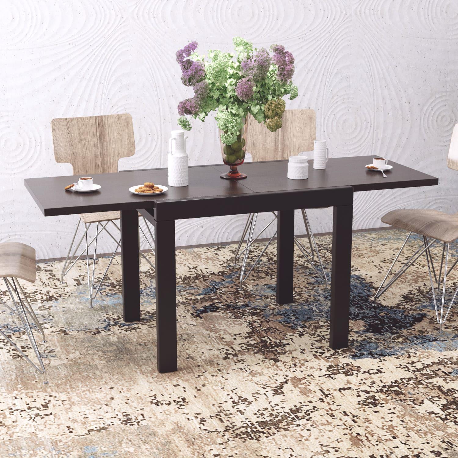 Обеденный стол-трансформер ART IN HEAD Kors 690x750x890 мм Венге (GATB17050000200) - фото 2 Обеденный стол-трансформер ART IN HEAD Kors 690x750x890 мм Венге (GATB17050000200) - фото 2