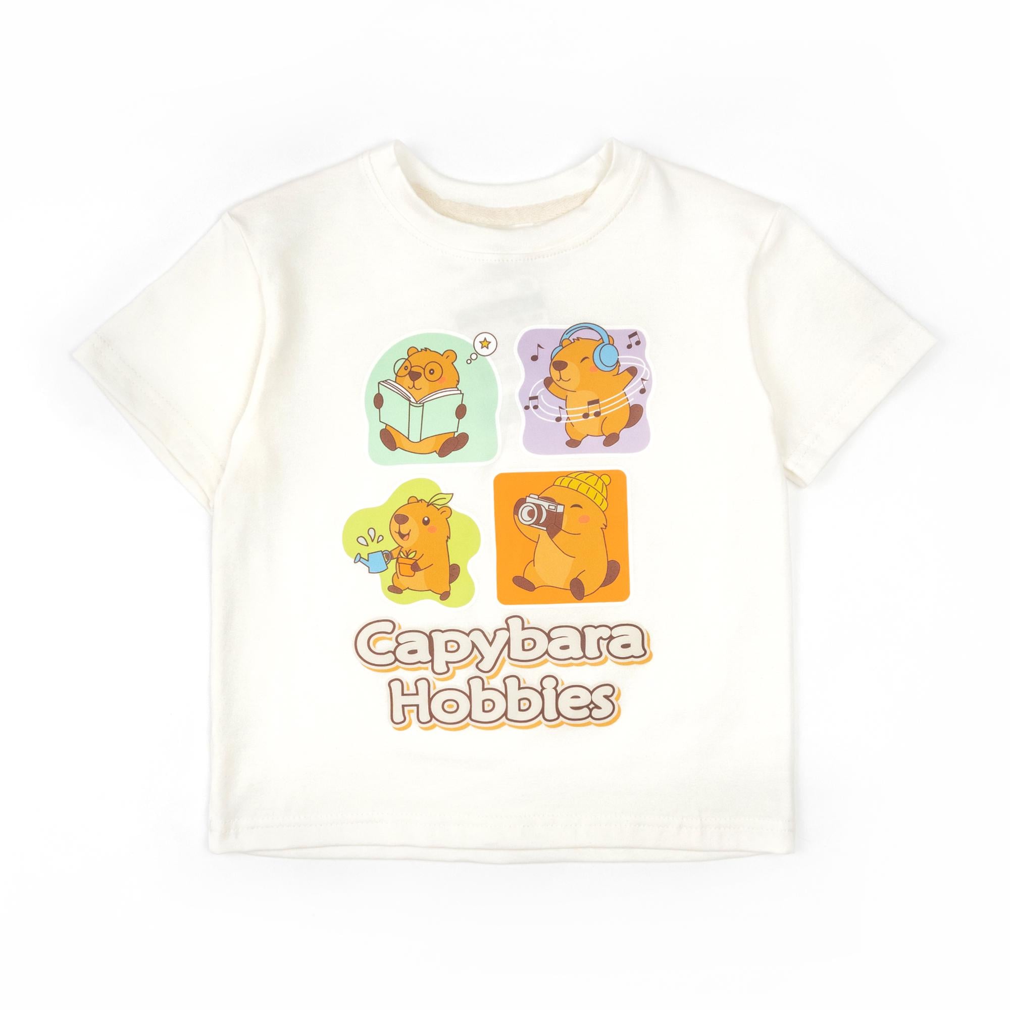 Футболка детская Dexter's из кулира Capybara Hobbies 152507 104 см Молочный (714171375)