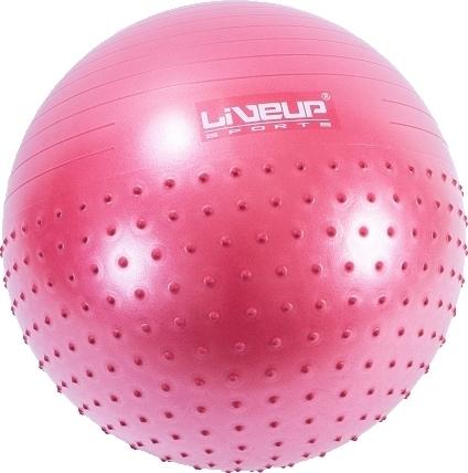 Фитбол массажный LiveUp HALF MASSAGE BALL Красный (LS3569)
