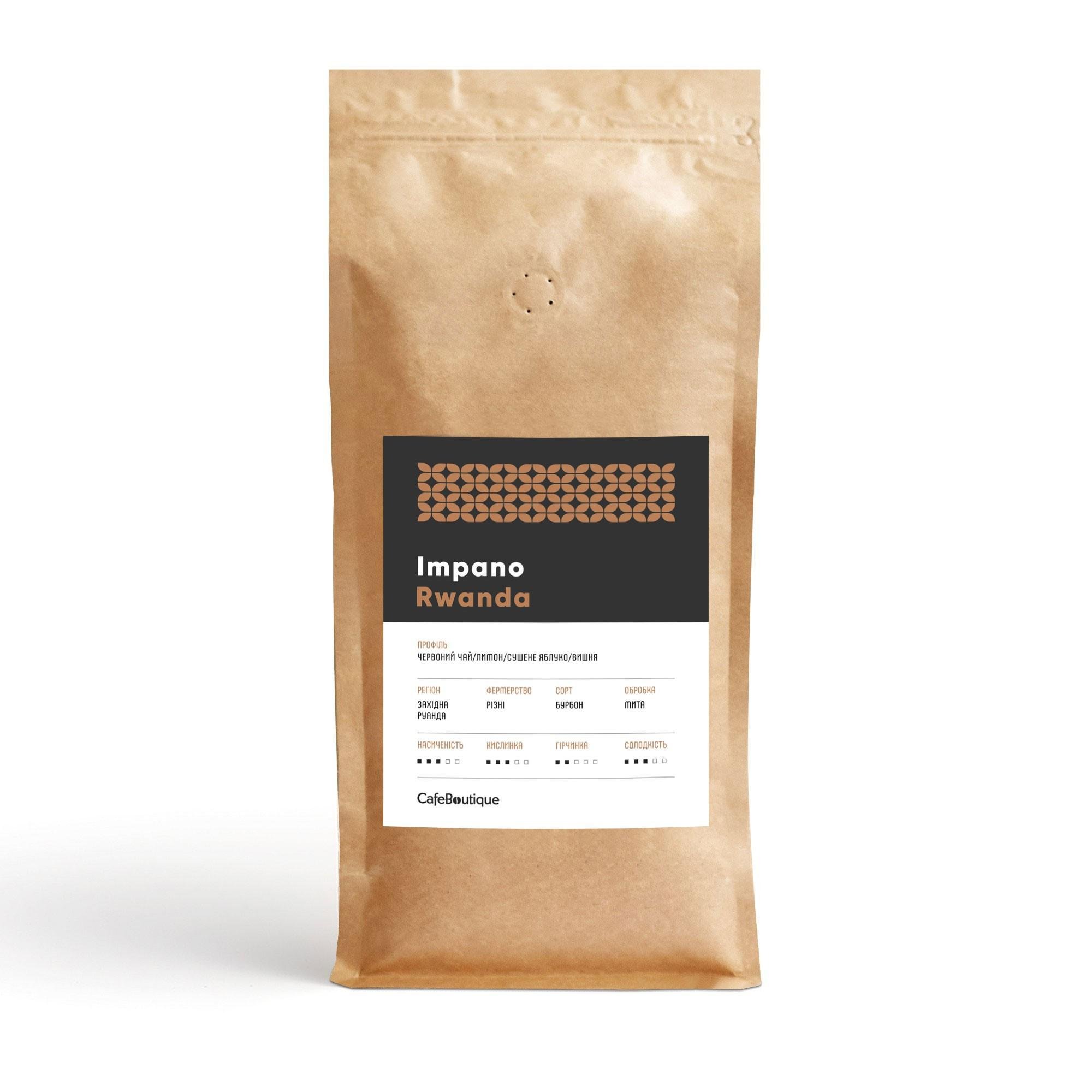 Кофе в зернах свежеобжаренный CafeBoutique Rwanda Impano 1 кг (10202885)