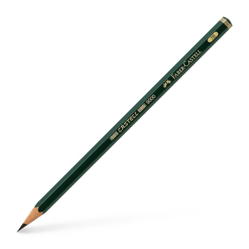 Карандаш чернографитный Faber-Castell 9000 7В (6058) Карандаш чернографитный Faber-Castell 9000 7В (6058)